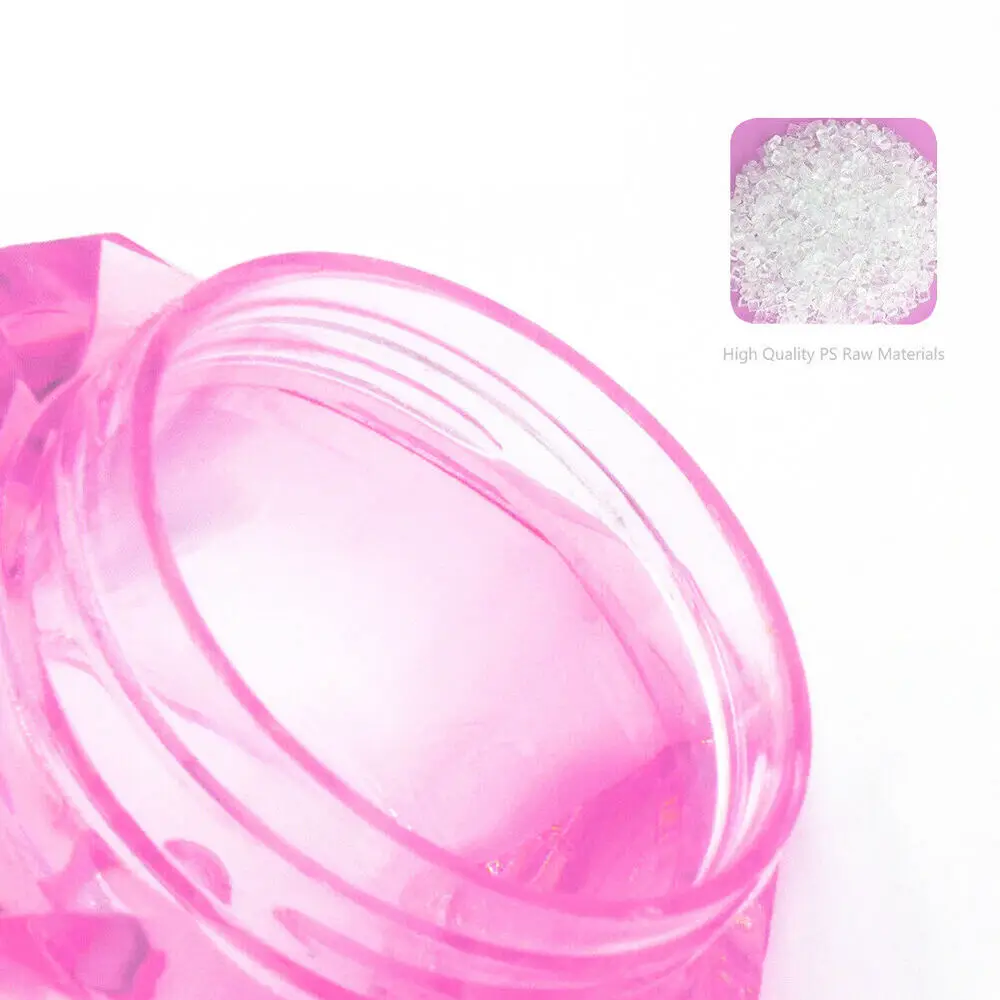 

25Pcs 5g Diamond Shape Cream Container Empty Cosmetic Sample Container Plastic Clear Cream Jar Makeup Tool
