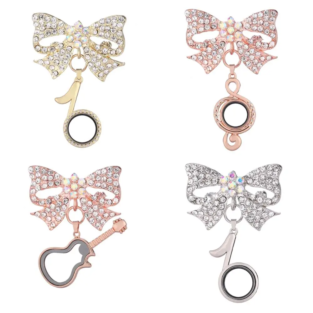 Женская брошь в форме банта с музыкой на гитаре 1 шт.|Броши| |