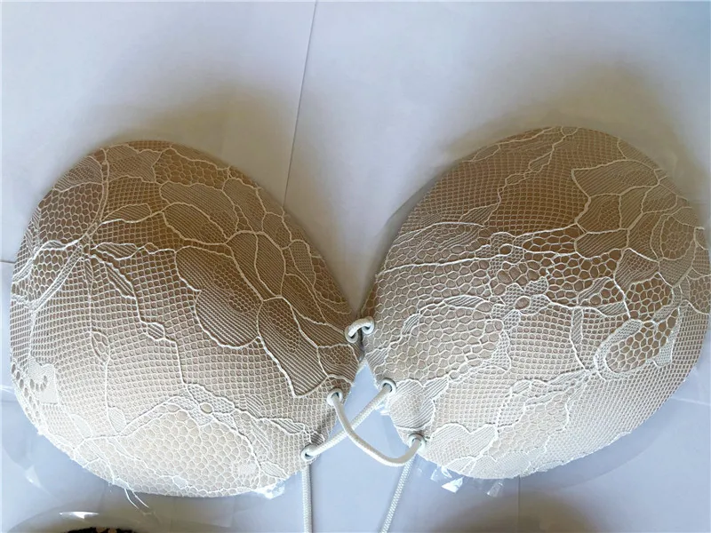 Invisible Silicone Bra Sexy Push Up Self Sticky Strapless Floral Brassiere