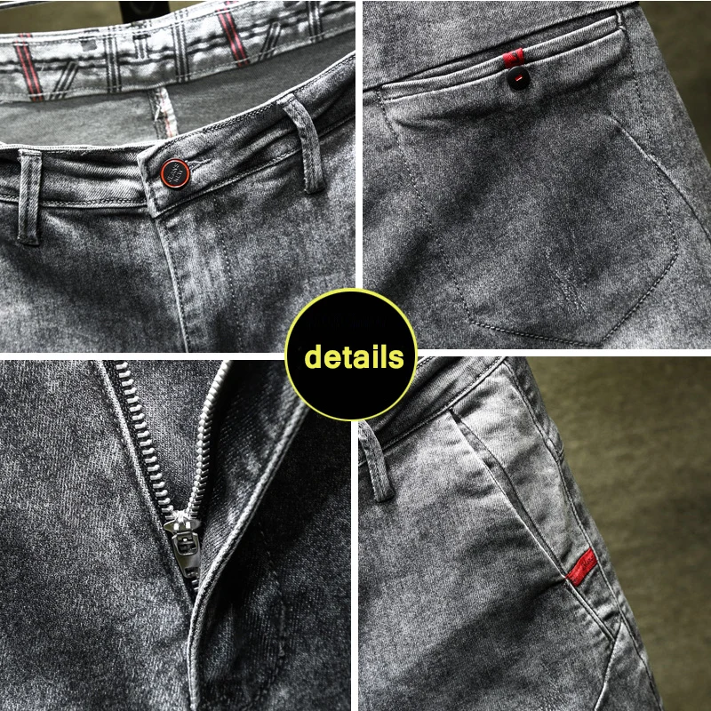 

2021 Spring Summer New Men's Jeans Business Casual Elastic Comfort Straight Denim Pants Male High Quality Brand Trousers