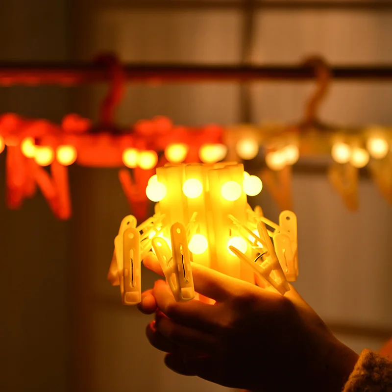 8 фото зажимов 15 LED одежда складные подвесные светильники для подвешивания