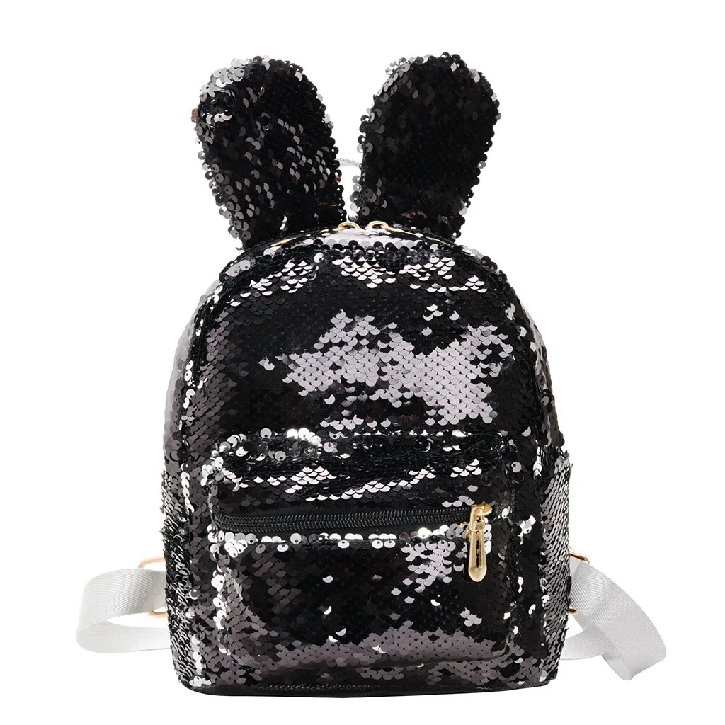 Модная женская сумка мессенджер для улицы с кошачьими ушками и блестками