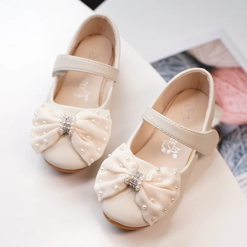 

Детская кожаная обувь с бантом для принцессы танцевальная обувь для девочек детская обувь для выступлений