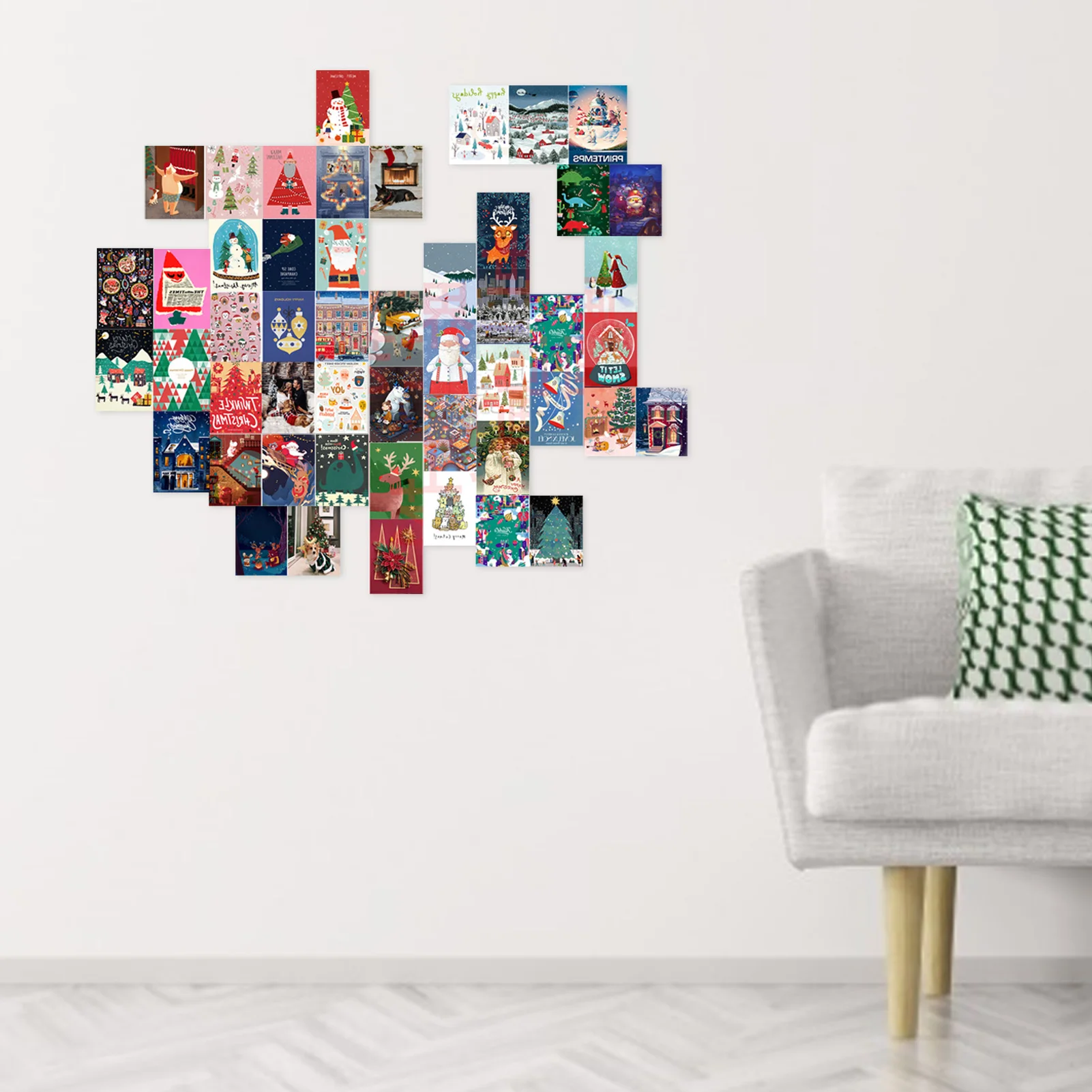 50Pc Christmas Series Aesthetic Picture Wall Collage Album Record Style Photo Modern Art Print For Bedroom Large Polite | Дом и сад