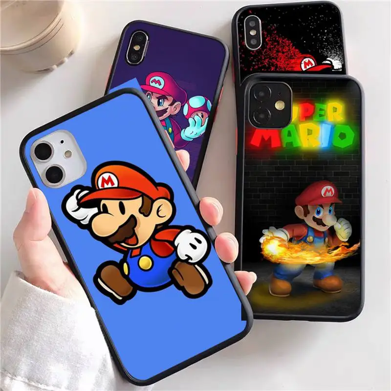 

Mario Game Phone Case For iphone 13 12 11 xr xs x 7 8 pro max Plain Soft TPU Silicone Clear Case Cover