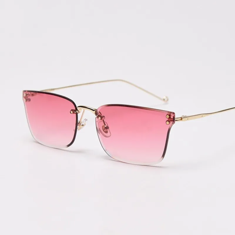 

Fashion Square Rimless Sunglasses Women Cat Eye Sun Glasses Sunshade Glasses Men Luxury Brand Metal Frames Eyeglasses UV400