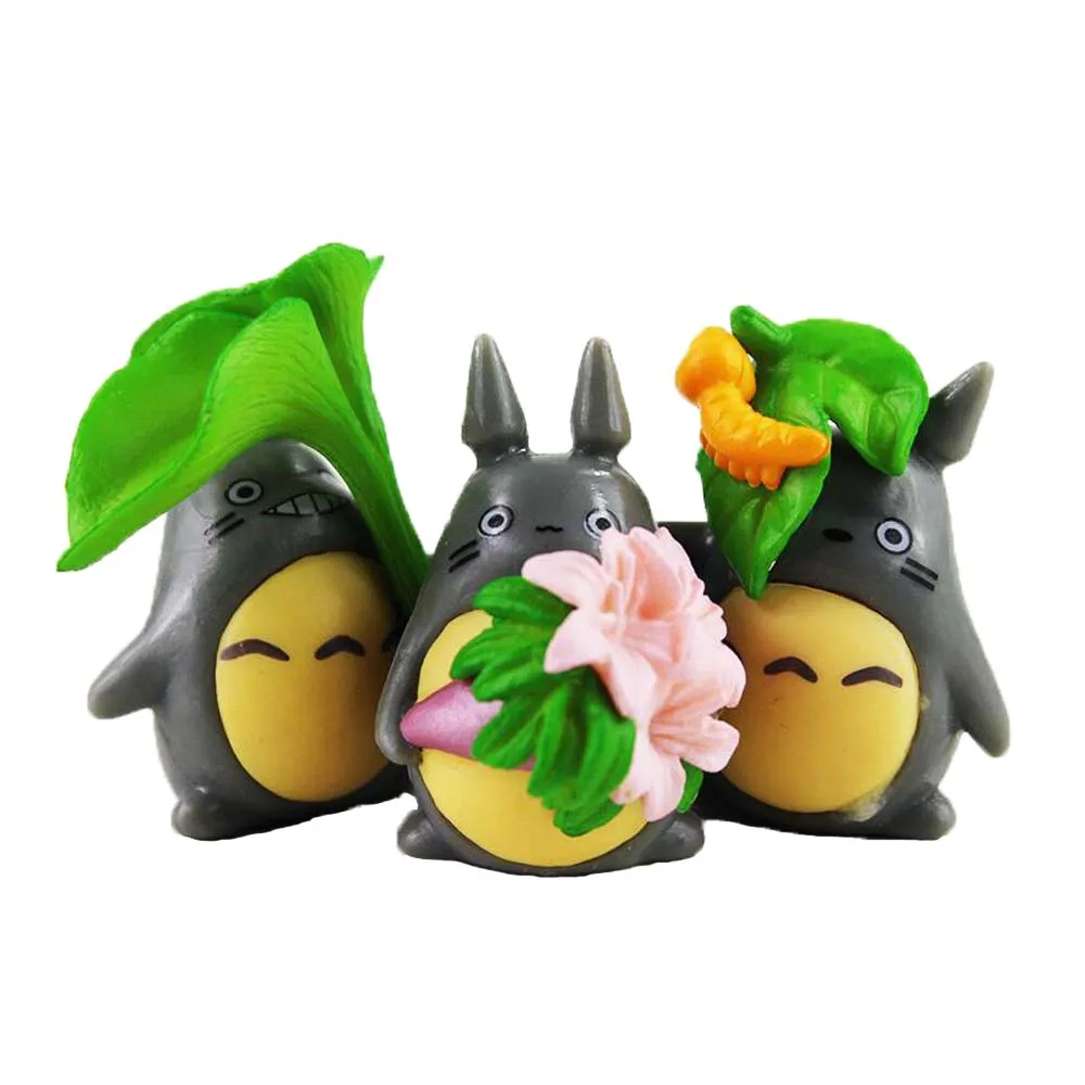

8pcs/set My Neighbor Totoro Action Figure Anime Miyazaki Hayao Cute Flowers Totoro Figurine Miniature Toy Doll Gift for Kids
