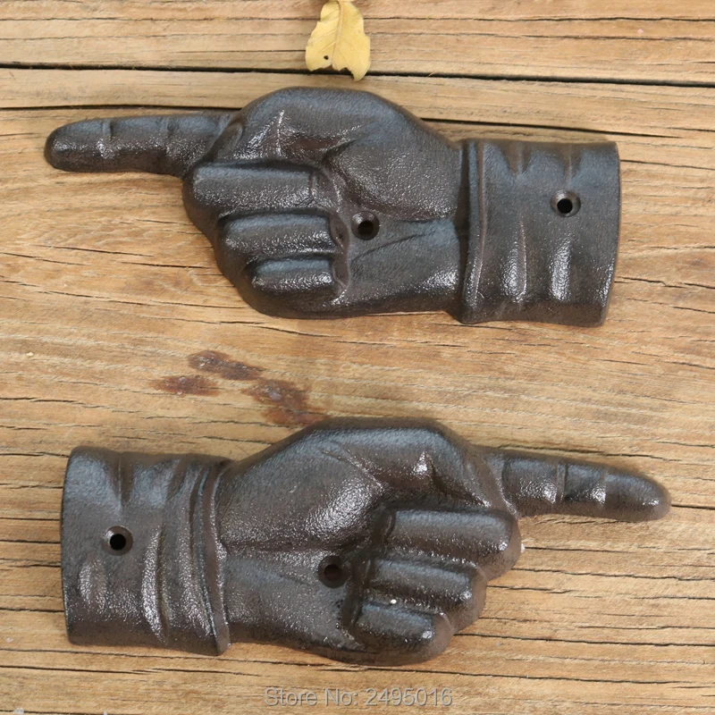 

one piece finger pointing to right left sign Exit ,toilet sign wall mounted Metal Iron Solid for Hotle ,restairamt ,mall, Part