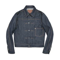 type1 0001 big size 14oz high quality cotton denim jacket casual stylish raw unwashed coat