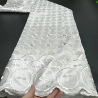 2022 african lace fabric high quality lace cotton swiss voile lace in switzerland nigeria wedding dress polishing fabric 1723