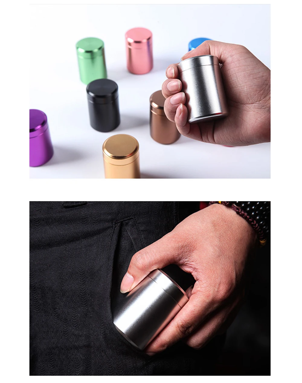 

Tanyte Hot Sale 7pcs Metal Tobacco Herbal Sealed Storage Jar Portable Cigarette Smoking Accessories Tool Wholesale Customization