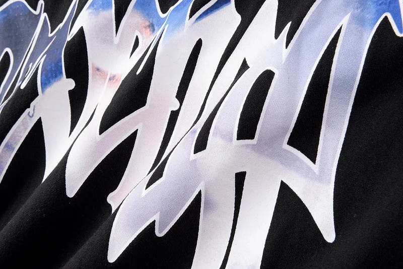 

High Quality 2021 White Heaven Print Tee Oversized Hip-hop T Shirt Men Women Couple 100%cotton T-Shirt
