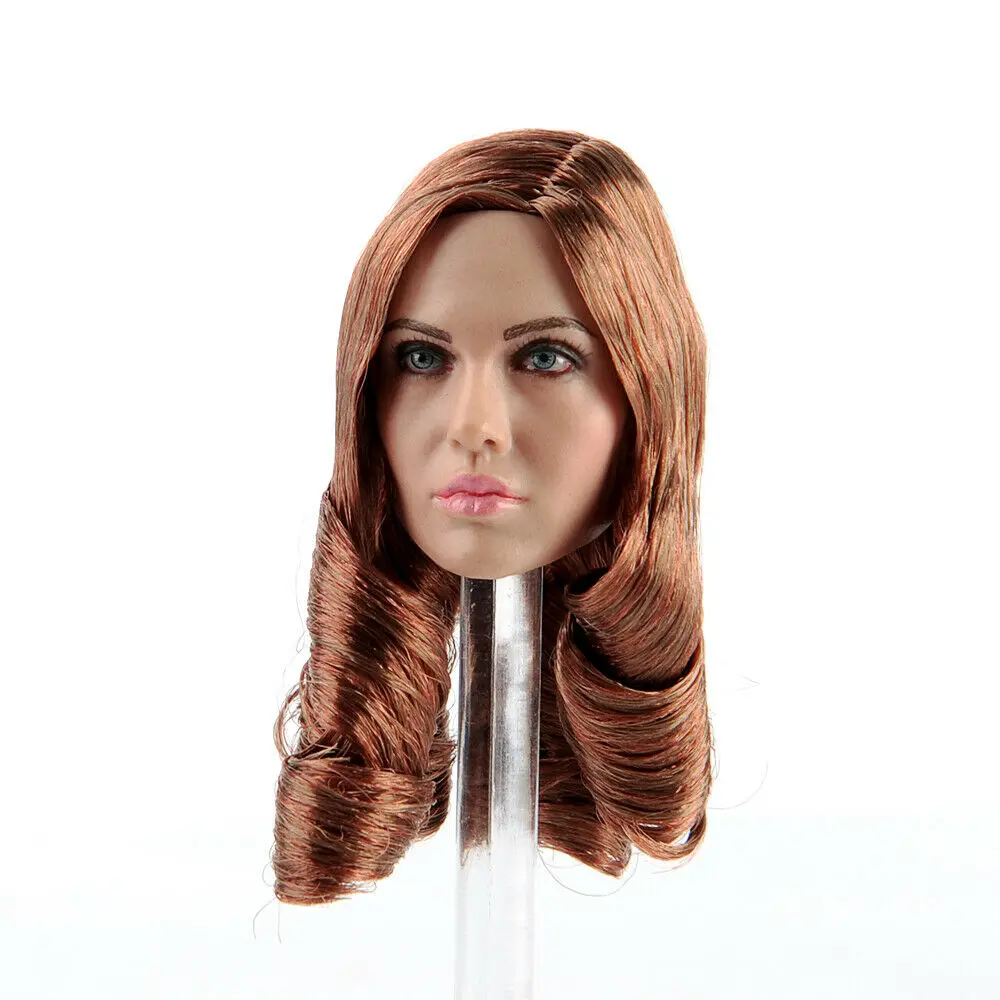 

CGLT-101 1/6 Angelina Jolie Brown Hair Head Sculpt Model Fit 12" Female Action Figure Toys