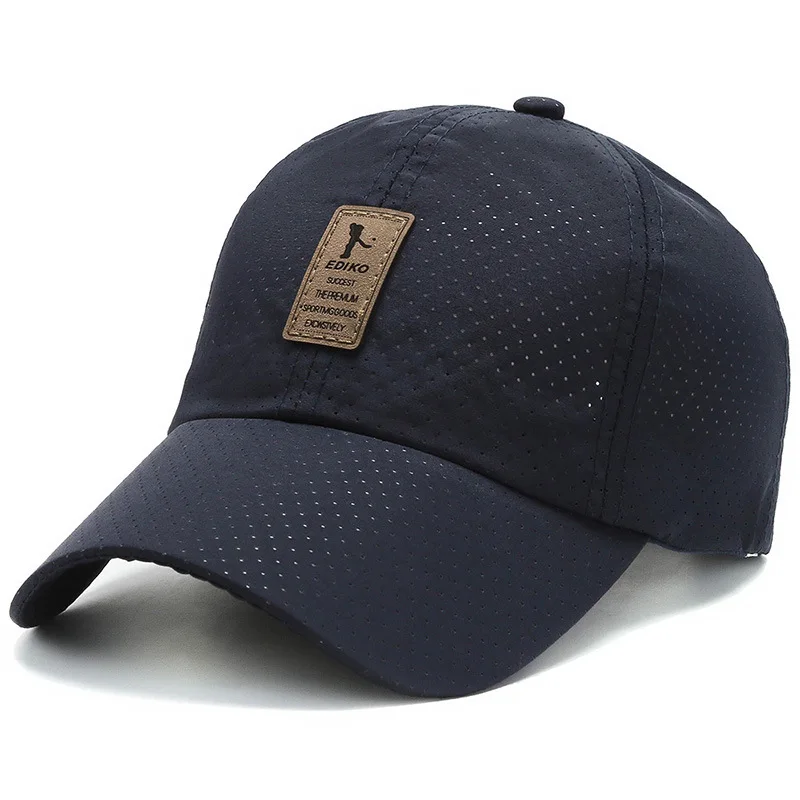 

Fashion Summer Caps Solid Baseball Cap Men Snapback Hats For Women Outdoor Ultra-Thin Quick Dry Fishing Mesh Dad Hat Wholesale