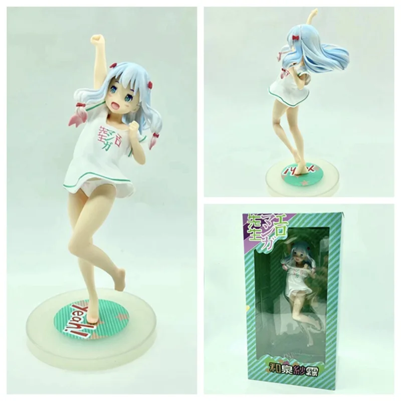 

Anime Toys Ques Q Eromanga Sensei Sagiri Lzumi Ending Mode Meruru T-shirt PVC Action Figure Toys Sagiri Izumi Sexy Figure 24CM