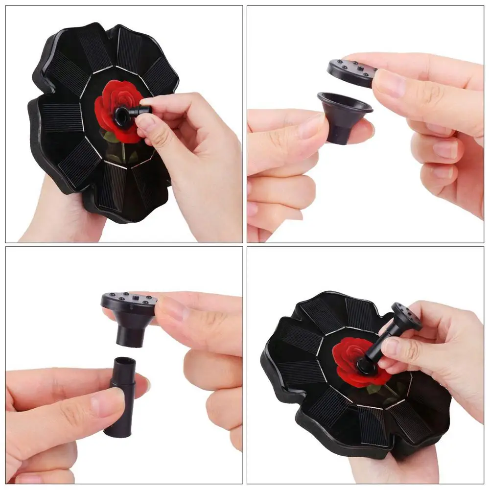 Насос солнечной энергии 210л/ч фонтан водопад птица ванна сад бассейн открытый