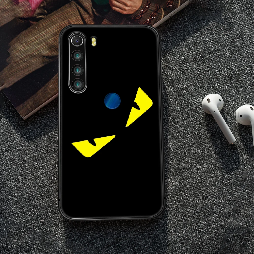 

luxury Brand Phone Case Cover Hull For XIAOMI Redmi 7 7a 8 8a 9 10X NOTE 6 7 7s 8 8t 9 9s Pro Max black Cover Trend Coque Soft