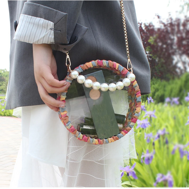 Креативная прозрачная акриловая сумка для хранения ручной работы Декоративная