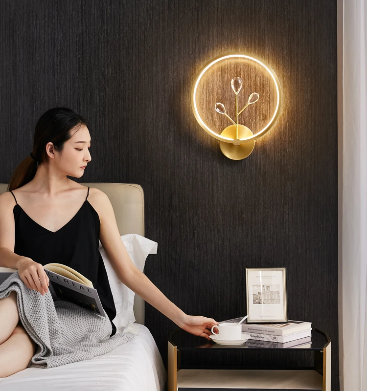 

Nordic Bedroom Wall Lights Luxury Living Room Decoration Creativity Wall Bedside Lights Indoor Lighting Lampara Home Decor BC50B