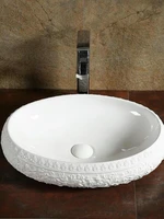 lavabo redondo de cer%c3%a1mica para encimera lavabo art%c3%adstico de estilo barroco blanco puro grabado novedad de 2022cd