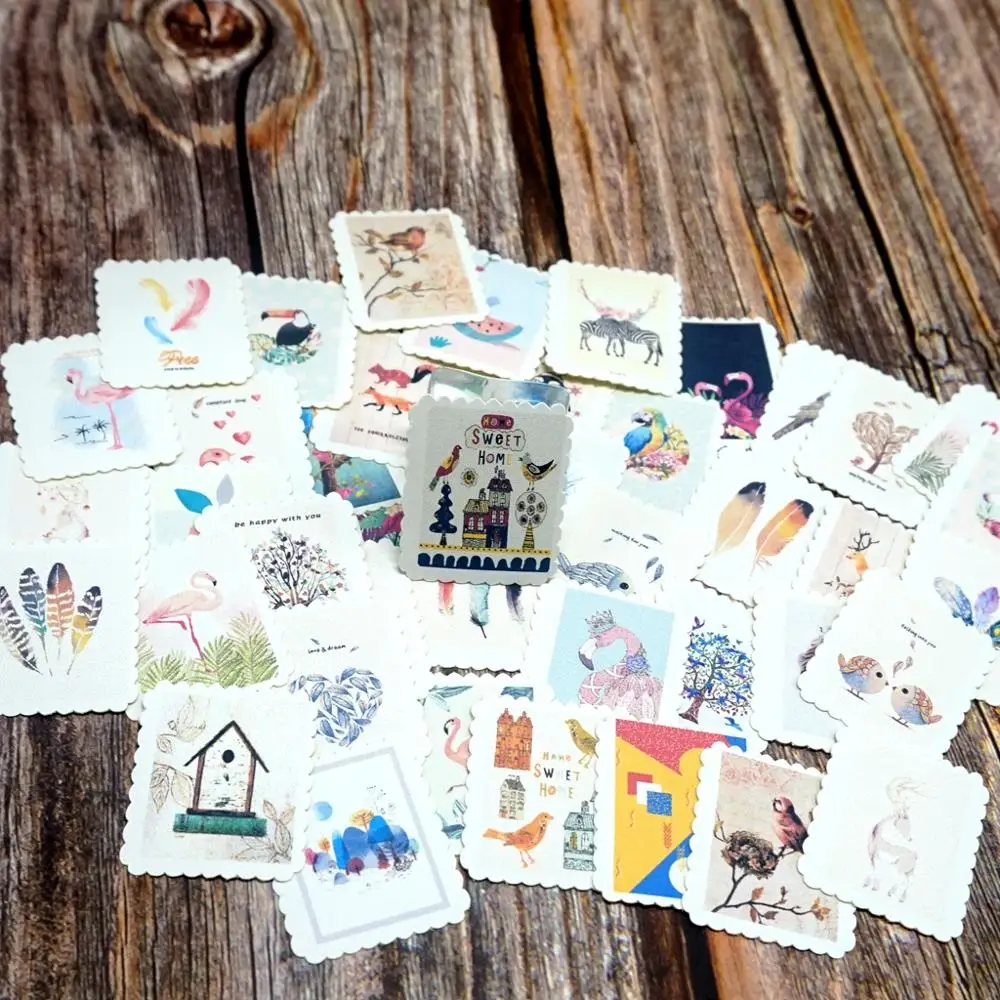 42 шт. милые животные водонепроницаемые наклейки сделай сам дневник декоративные