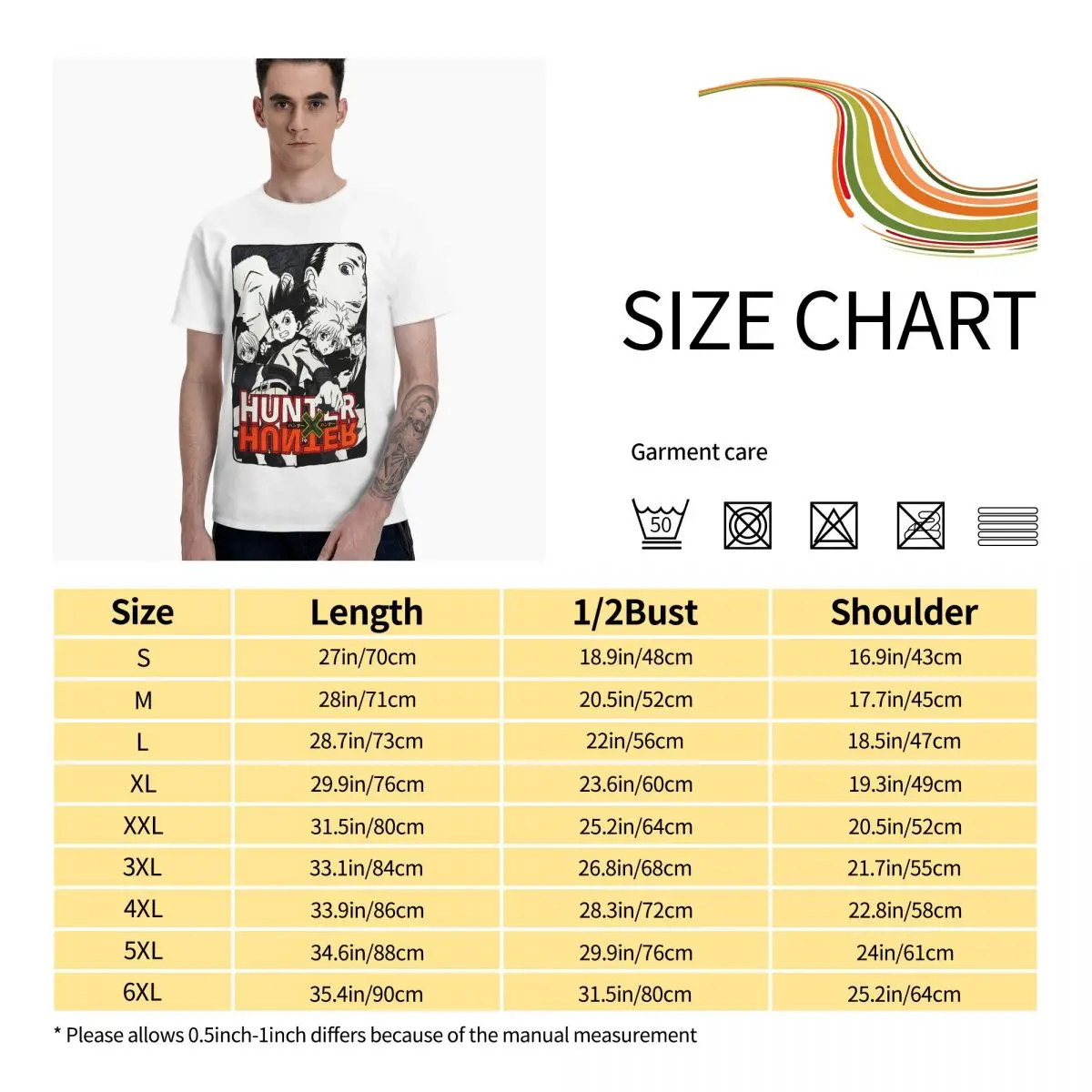 

Anime Fans Hisoka 2 men's T Shirt durability Short sleeveRound neck T-shirt