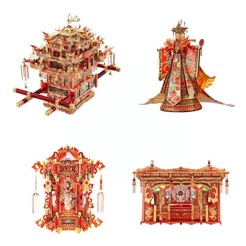 

3D Metal Puzzle Model Kits Cut Puzzles Jigsaw Toy Wedding Puzzle Model DIY Kits Kids