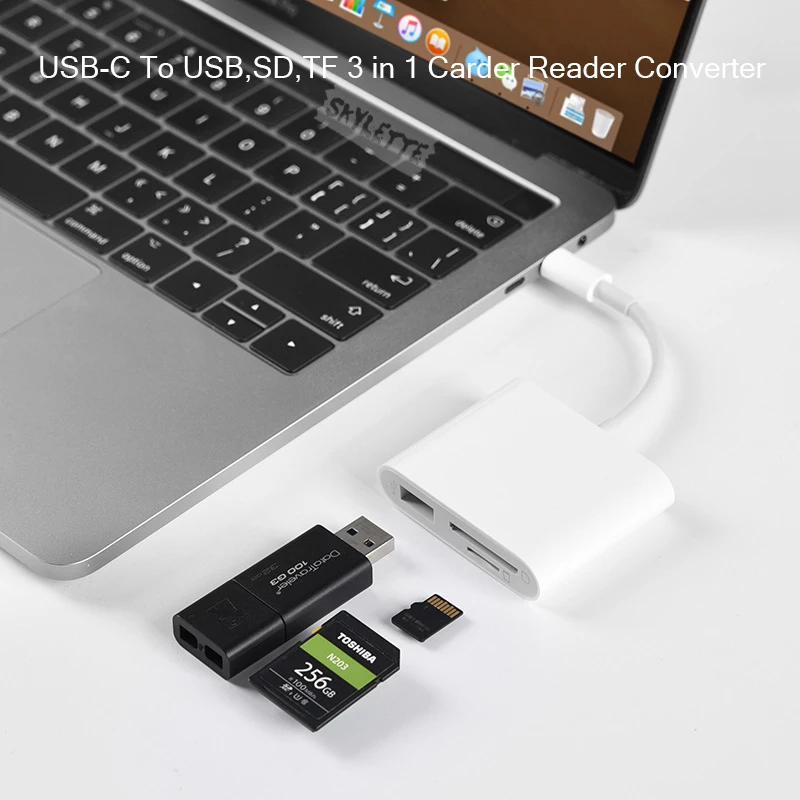 Картридер Type-C TF SD разъем для флеш-накопителя все в 1 OTG конвертер iPad Macbook Pro адаптер