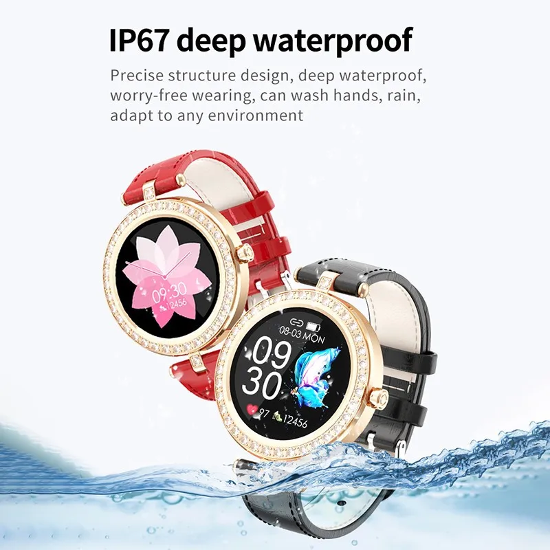 

KLW S28 Women Smartwatch Android iOS Bluetooth Waterproof Heart Rate Monitor Blood Pressure Call Reminder Clock Smart Band