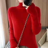 cashmere sweater womens casual long sleeved turtleneck wool pullover 2021 autumn and winter new ladies bottoming knitted tops