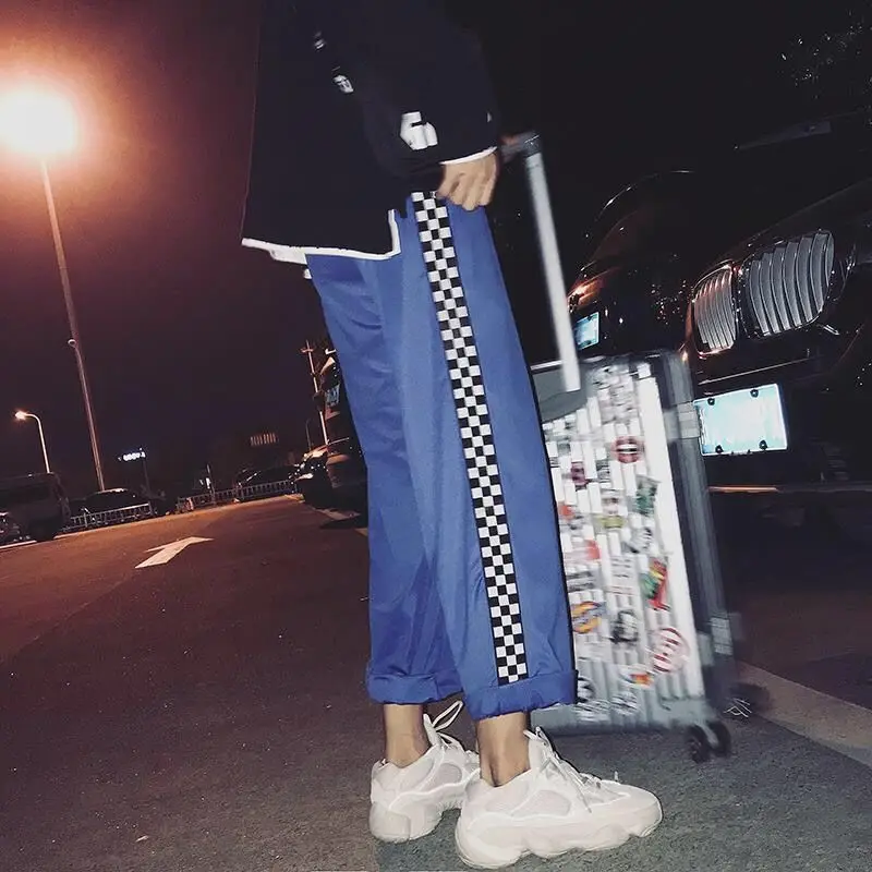 Брюки женские мужские летние в стиле ретро прямые повседневные свободные хип-хоп