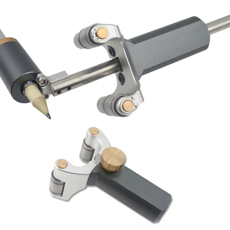 

Carpenter Straight Line Arc Curve Scriber Parallel Measuring Tool Woodworking Dual-purpose Gauge Drawing Marker G8TB