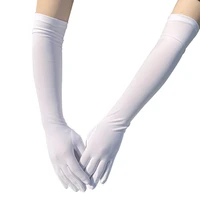 elastic miilk fiber adult opera elbow stretch finger long gloves women flapper gloves party matching costume