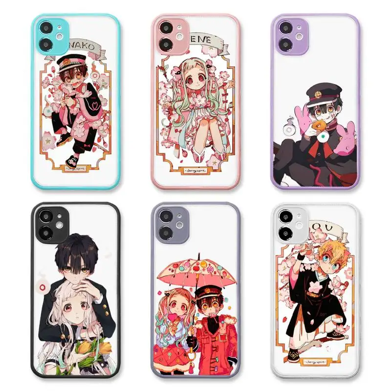

toilet bound hanako kun Phone Case purple matte transparent For iPhone 7 8 x xs xr 11 12 pro plus max mini Clear Funda