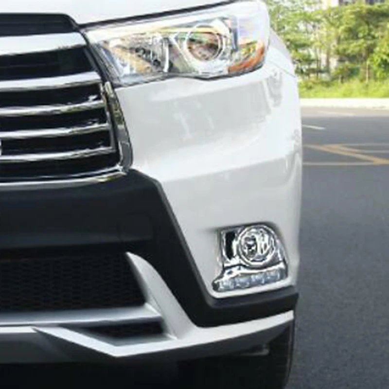 2 шт. хромированный передний противотуманный светильник Накладка для Toyota Highlander