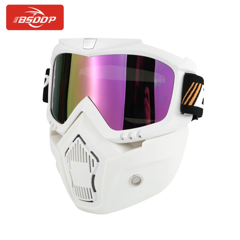 Motorcycle Helmet Detachable Modular Goggles Windproof dust mask glasses For Yamaha FZ1 FZ6 FZ8 XJ6 MT-07 MT09 MT-09 SR FZ9