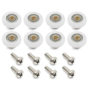 Ролик для раздвижных стеклянных дверей, нейлоновый, медный, 8 шт.