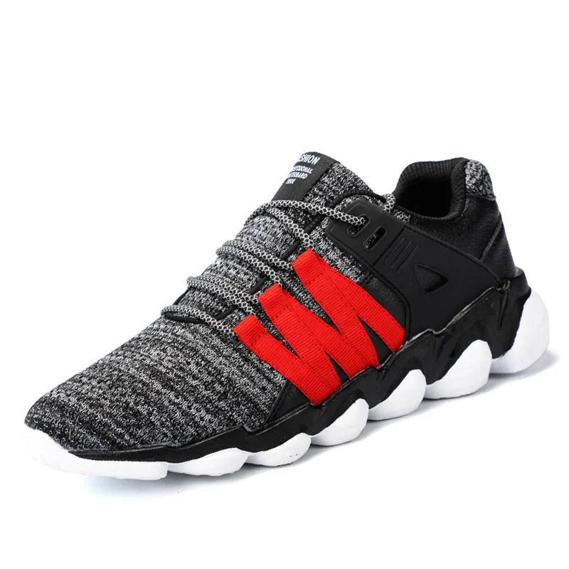 2019 модные спортивные кроссовки для молодых мужчин Цвет черный белый серый