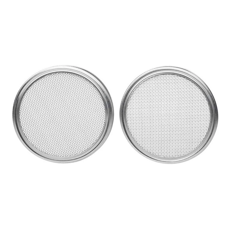 

Stainless Steel Jar Lids Mesh Strainer Seed Germination Lid Kit for Mason Jar Sprout Growing Home Supplies,70mm
