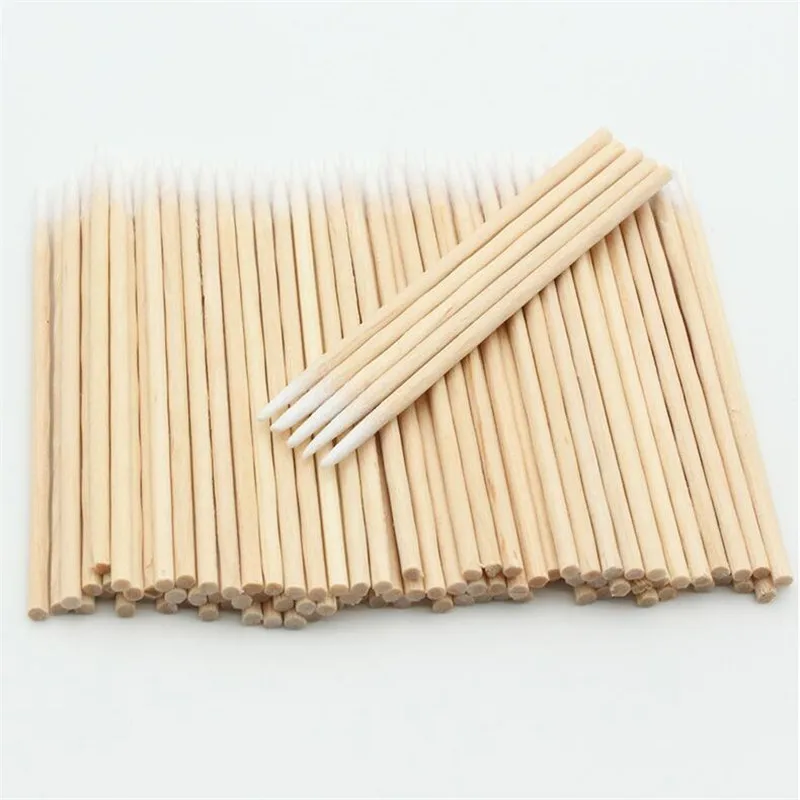 Одноразовые сверхмаленькие ватные палочки 100 шт. безворсовые микро-щетки