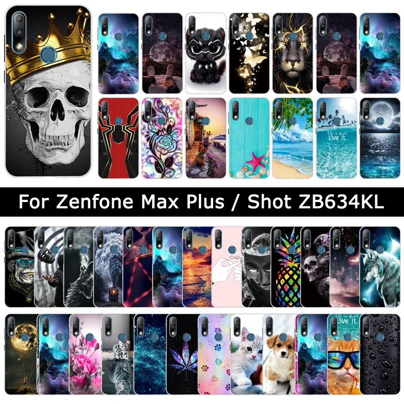 Мягкий силиконовый чехол из ТПУ Для Zenfone Asus Max Shot/Plus M2 ZB634KL милый мультяшный с
