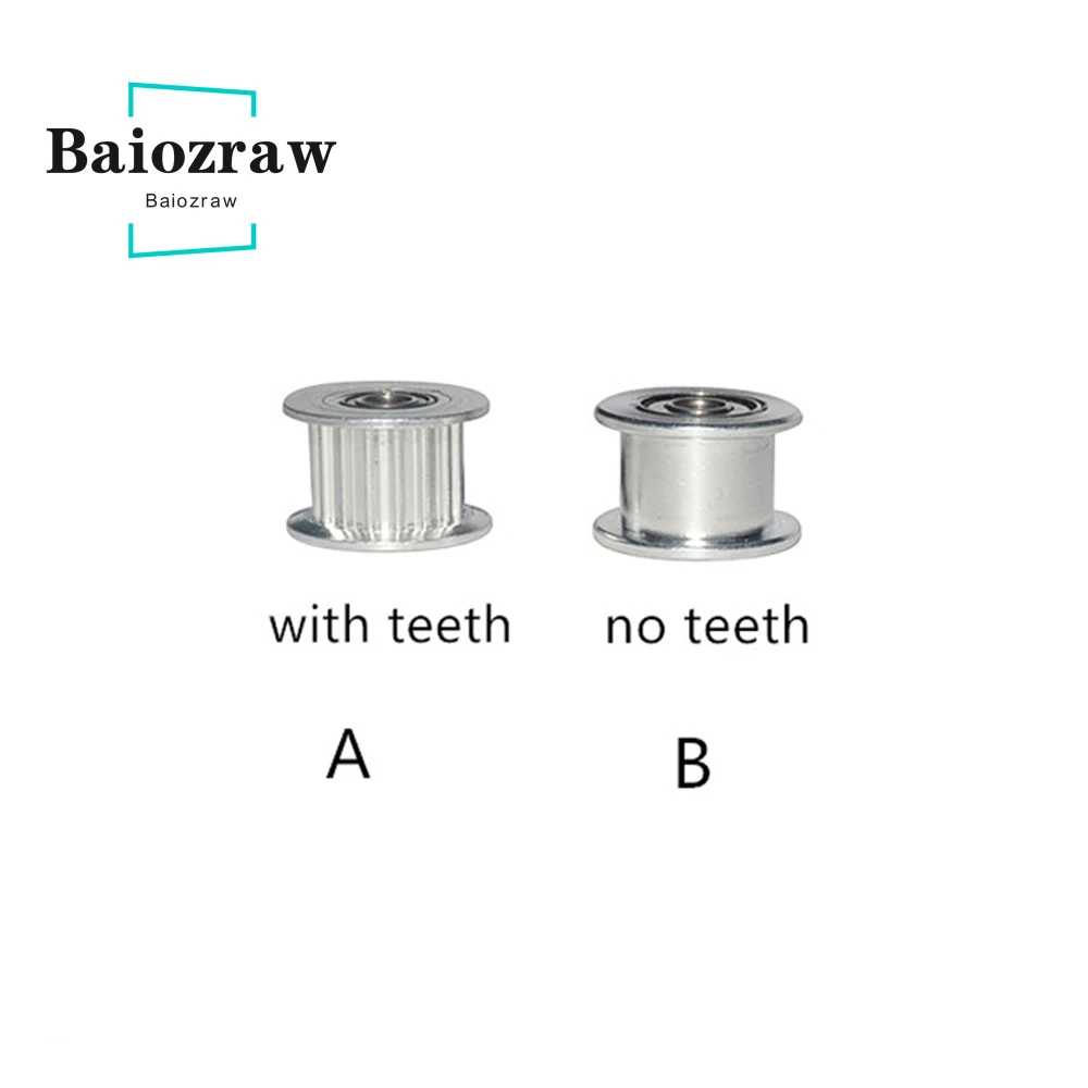 

2GT H Type Wheel Driven Perlin Idler GT2 Timing Pulley 16 Teeth Bore 3mm Width 6mm 3D Printer Pulley Aluminum Timing Pulley