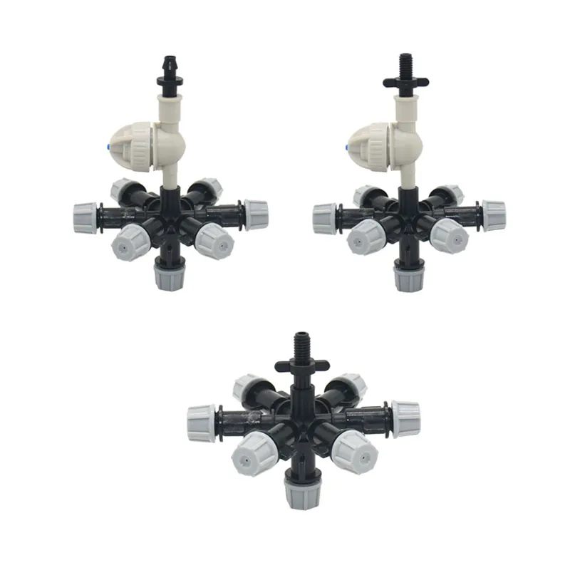 

Hanging Cross Multi-misting Nozzle Mist Sprinkler Anti Drip Misting Nozzle With Barbed Threaded Connector 1set