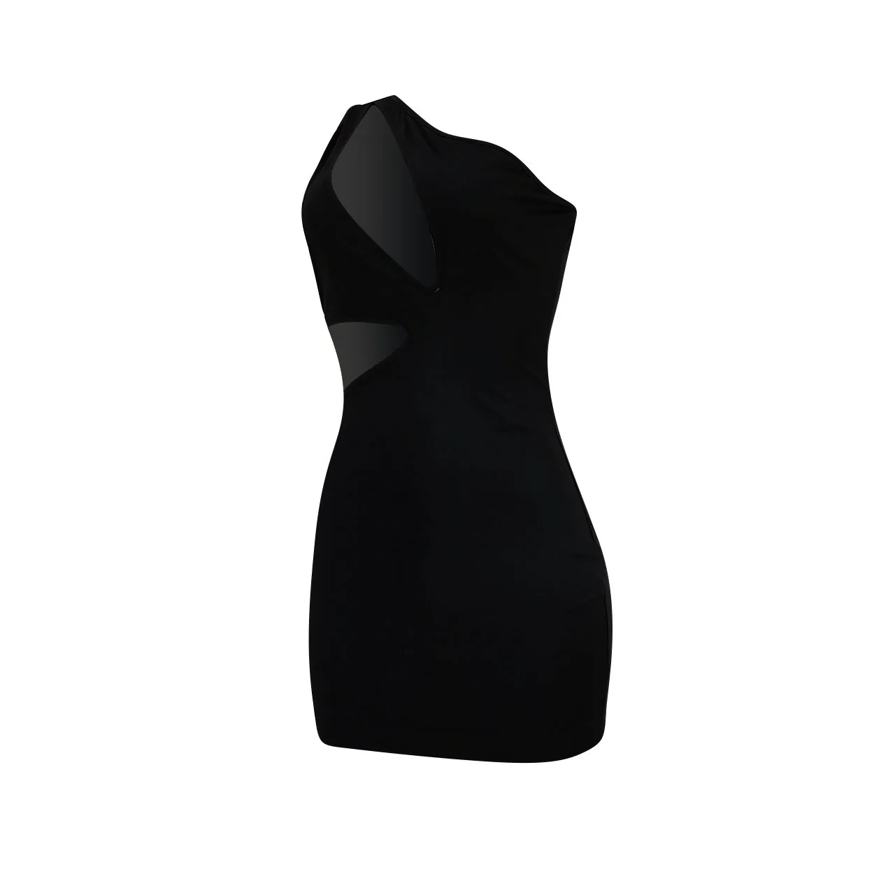 

Dress for Women Sexy & Club Sheath Above Knee, Mini Summer One Shoulder Hollow Out Diagonal Collar Package Hip Short Skirt