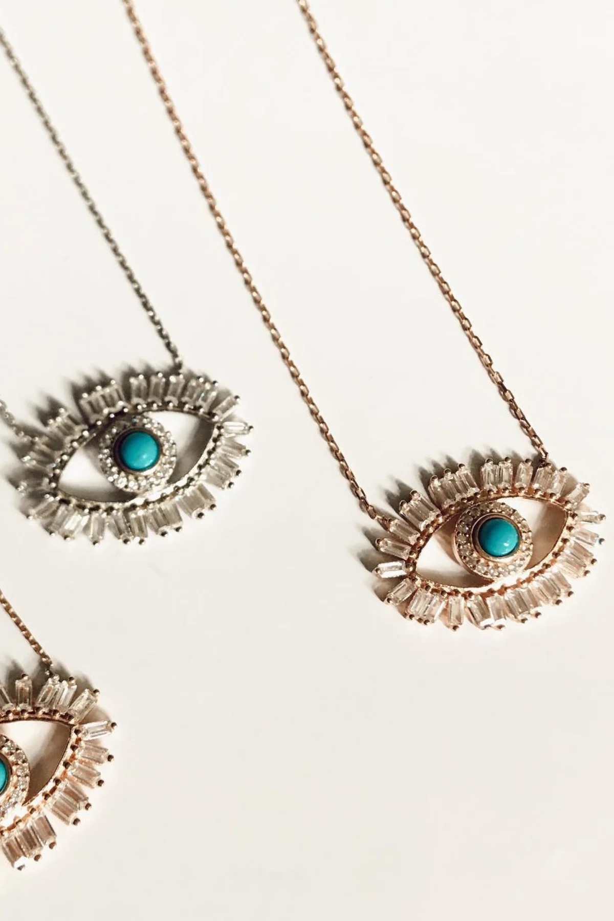 

Eye rose color women girl jewelry accessories necklace 925 sterling silver