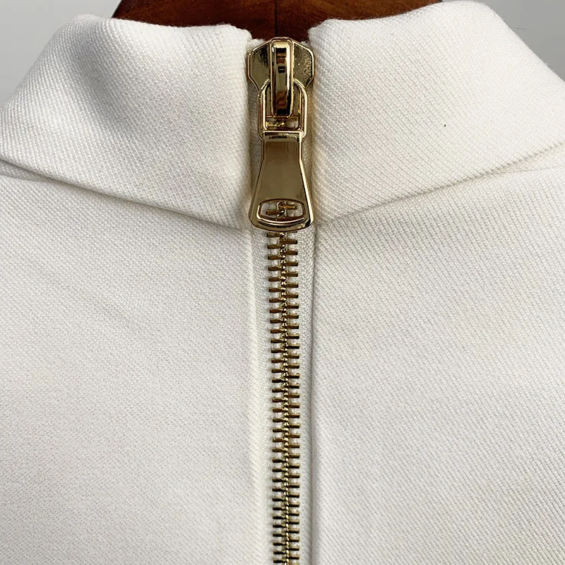 

2021 Autumn Women's Star Style Long Blazer Coat Double Breasted Button Long Sleeve White Elegant Evening Dress Women Clothing