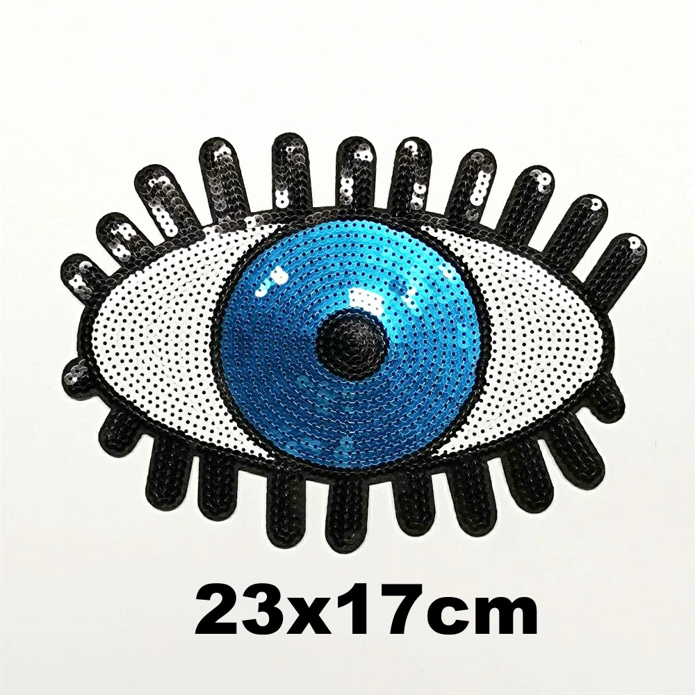 

large embroidery big eyes patches for clothing DO-3228
