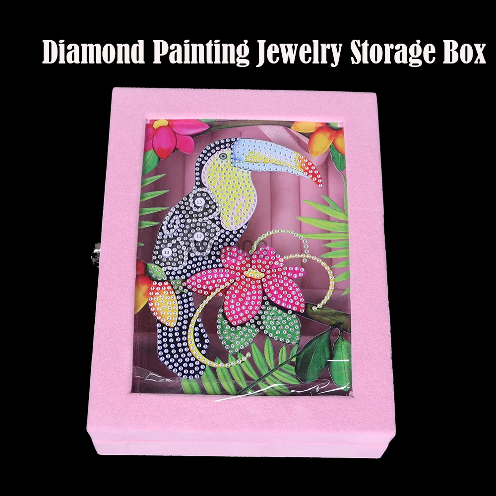 

5D DIY Special Shaped Diamond Painting Jewelry Box Mosaic Tool Accessories Lattice Jewelry Diamond Mosaic Storage jewelry Box