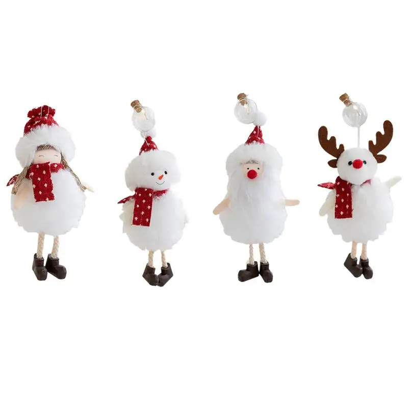 

Christmas Tree Decorations Christmas Plush Doll Hanging Pendant Santa Snowman Angel Christmas Pendant Gifts 2021 Navidad Noel