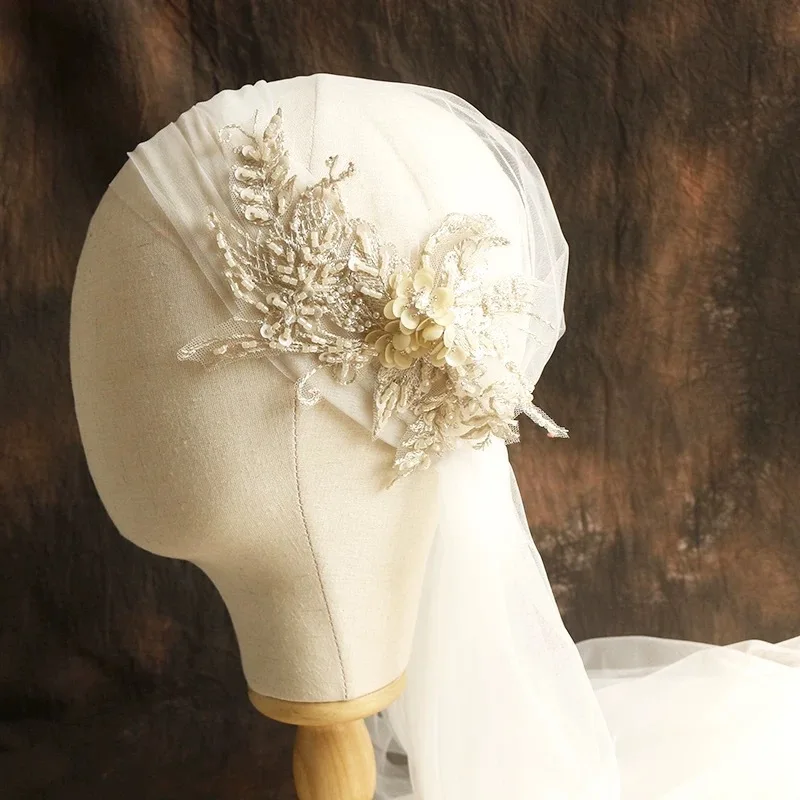 120 см волшебная кружевная вуаль цвета шампанского красивая мягкая пряжа для